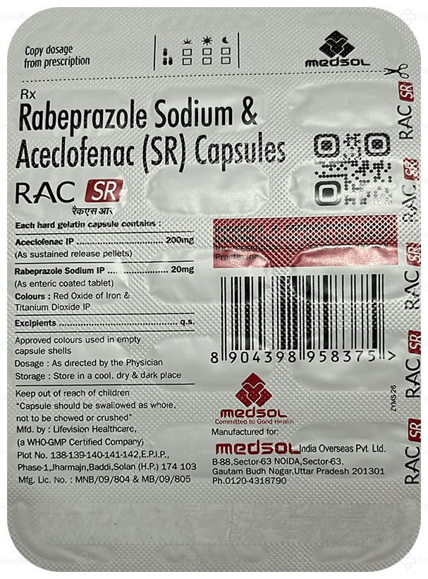 Rac. 200/20mg Capsule SR 15s