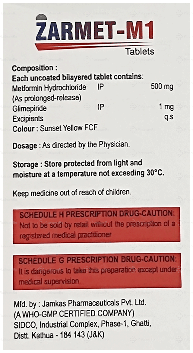 Zarmet M 1/500mg Tablet PR 10s