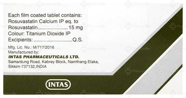 Arvast 15mg Tablet 10s
