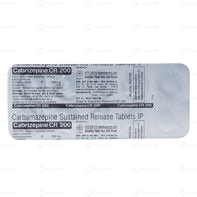 Cabrizepine CR 200mg Tablet SR 10s
