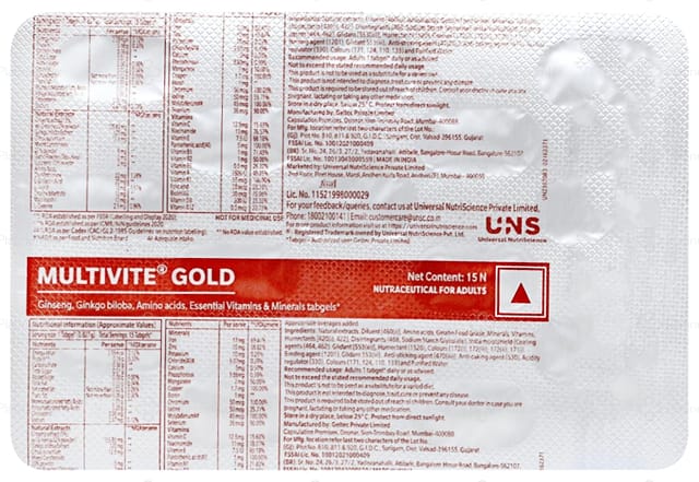 Multivite Gold Tablet 15s