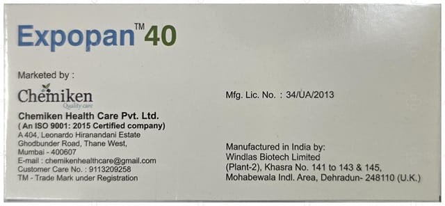 Expopan 40mg Tablet 15s