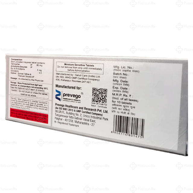 Telzatan AM 80/5mg Tablet 10s