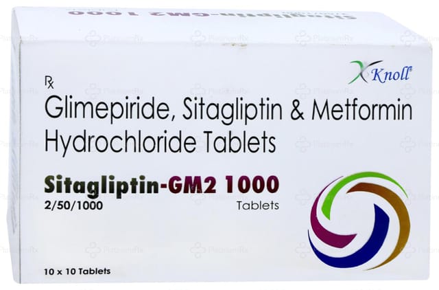 Sitagliptin GM 2/1000/50mg Tablet 10s