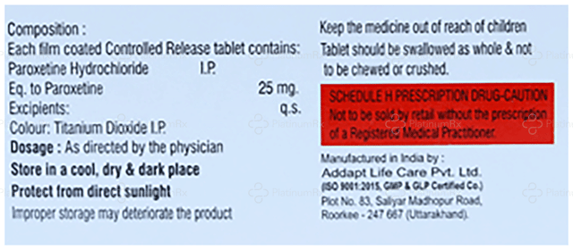 Upsera 25mg Tablet CR 10s