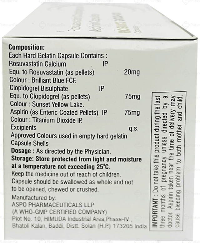 Rosucz Gold 75/75/20mg Capsule 10s