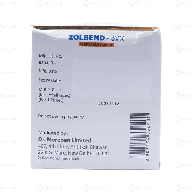 Zolbend 400mg Tablet 1s
