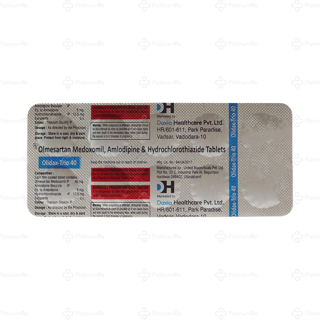 Olidax Trio 40/5/12.5mg Tablet 10s