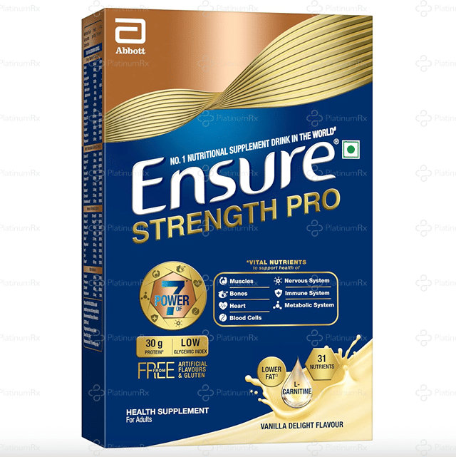 Ensure Strength Pro Vanilla Flavour Protein Supplements Powder 400gm