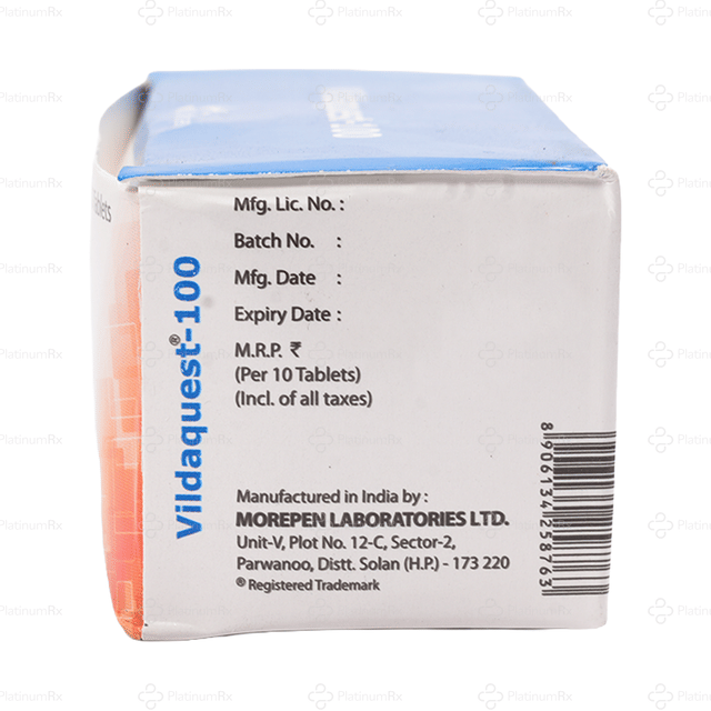 Vildaquest 100mg Tablet 10s