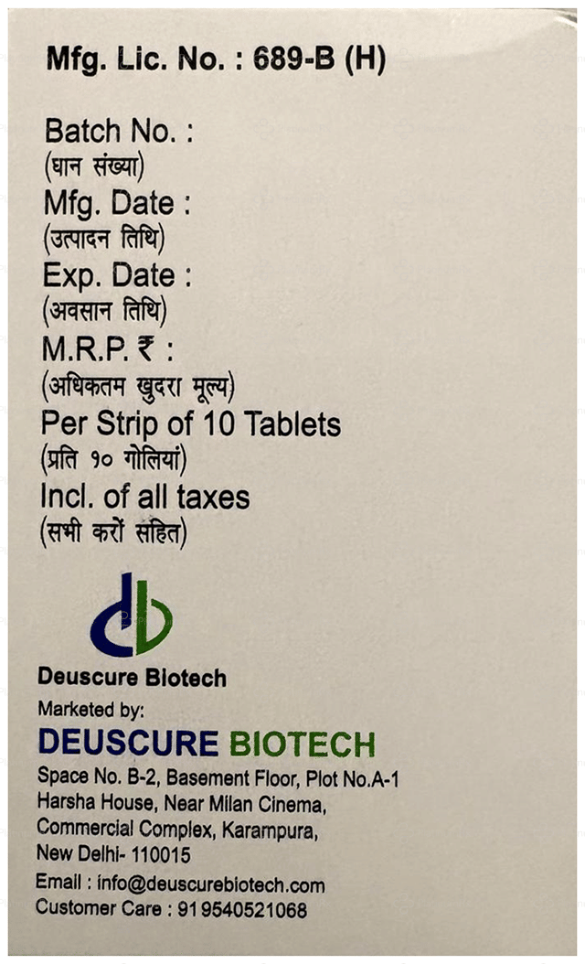 Deusclav LB 500/125mg/60M Tablet 10s