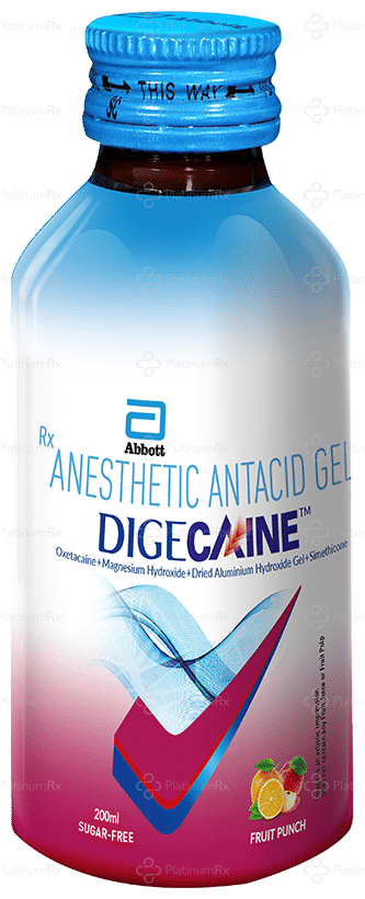 Digecaine Fruit Punch Flavour Oral Suspension 200ml