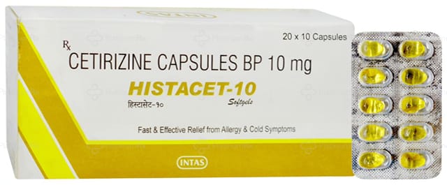 Histacet 10mg Capsule 10s