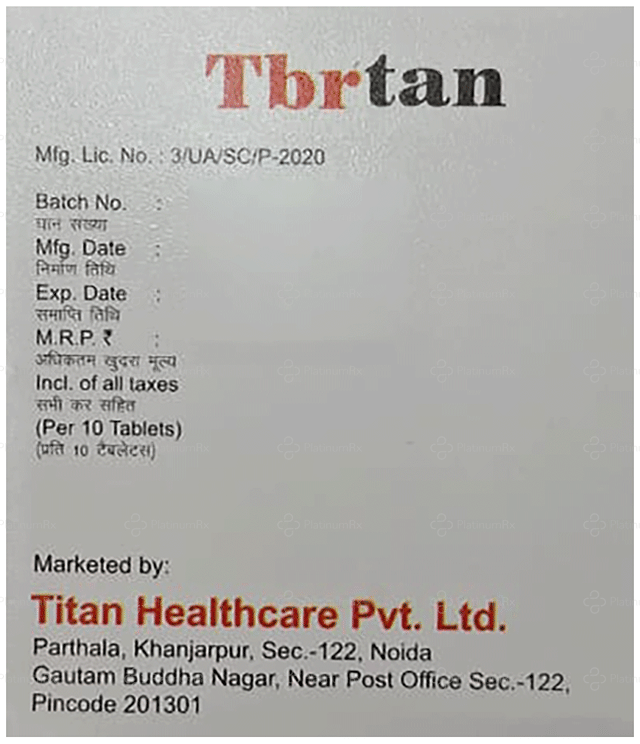 Tbrtan 180/200/96mg Tablet 10s