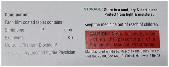 Cilnirest 5mg Tablet 15s
