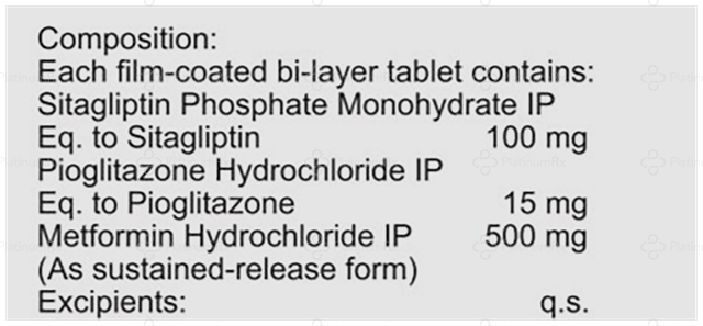 Sitadeg MP 500/15/100mg Tablet SR 10s