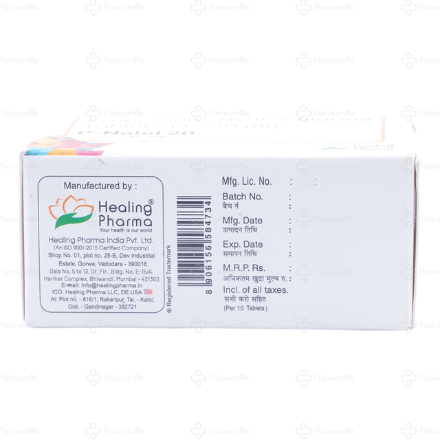 P Nolol 20mg Tablet 10s