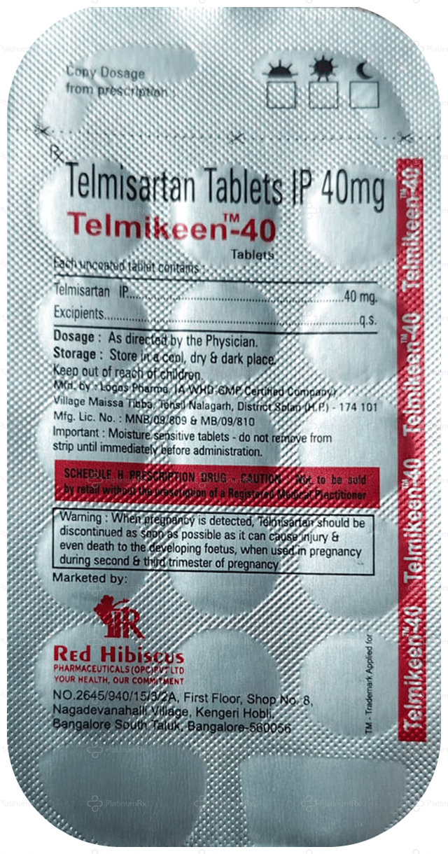 Telmikeen 40mg Tablet 15s