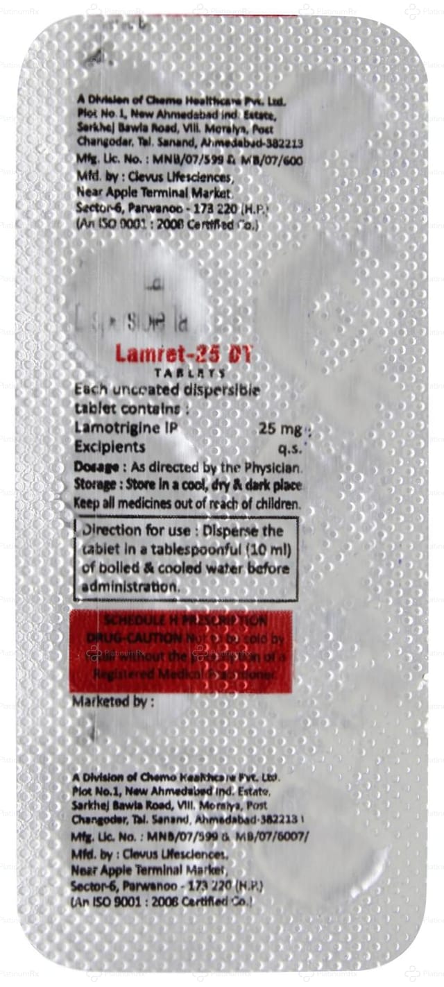 Lamret 25mg DT Tablet 10s