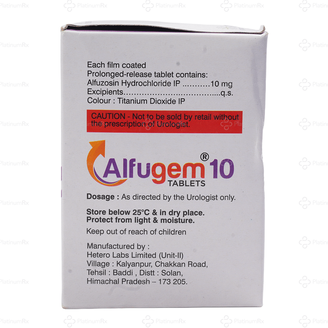 Alfugem 10mg Tablet PR 30s
