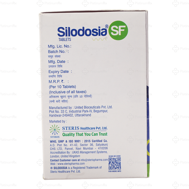 Silodosia SF 8/5mg Tablet 10s