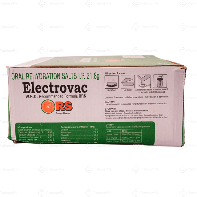Electrovac ORS Orange Flavour Powder 21.8g