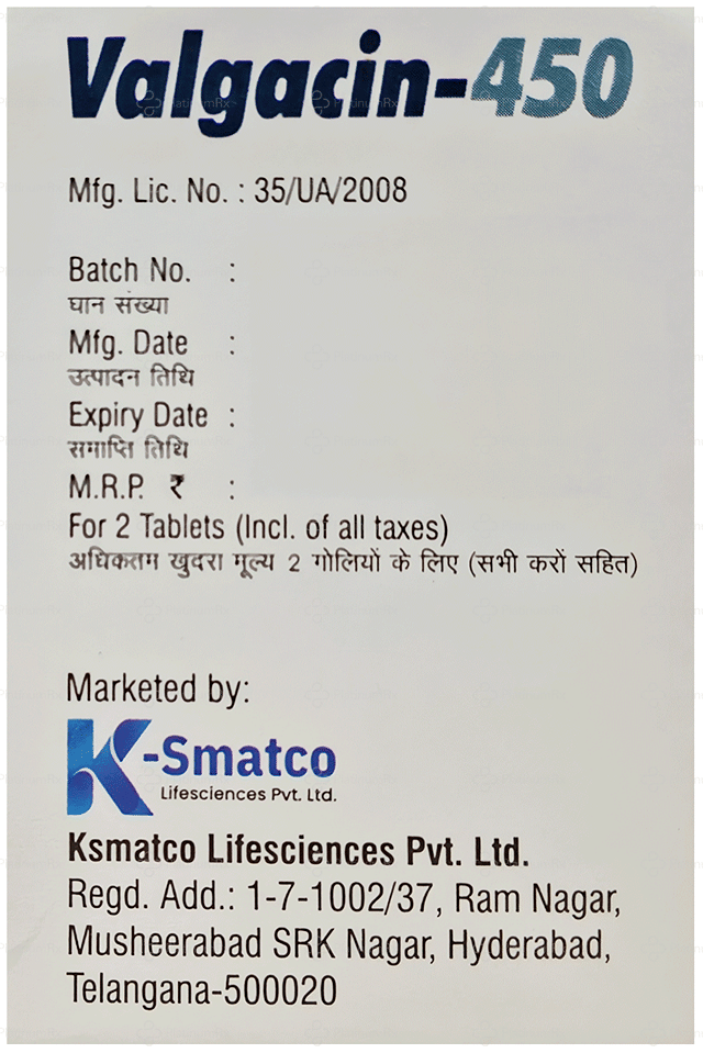 Valgacin 450mg Tablet 2s