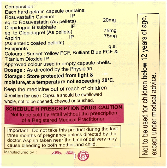 Roseasy Gold 75/75/20mg Capsule 10s