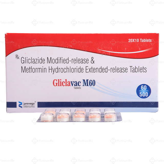 Gliclavac M 60/500mg Tablet ER 10s
