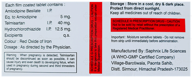 Telcart AMH 5/12.5/40mg Tablet 10s