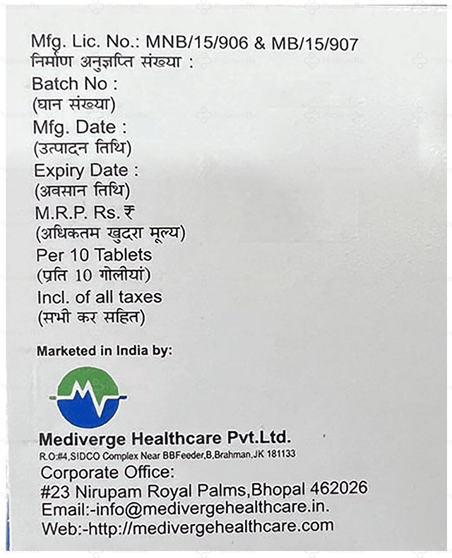 Teneverge M 500/20mg Tablet ER 10s