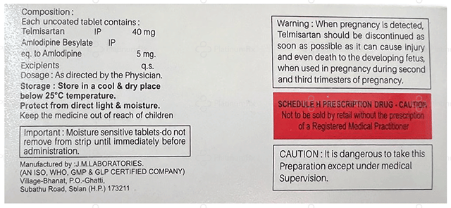 VergiTel AM 5/40mg Tablet 10s