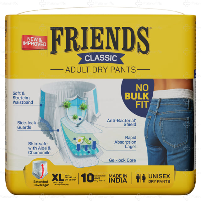 Friends Classic Adult Dry Pants Xl Diapers 10s