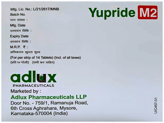 Yupride M 2/500mg Tablet PR 14s
