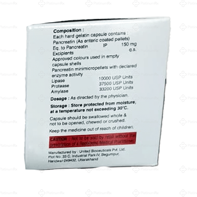 Prevegos Pancreote 150mg Capsule 10s