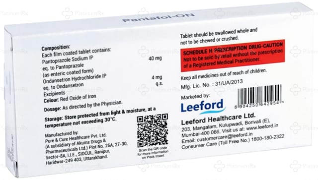 Pantafol ON 40/4mg Tablet 10s