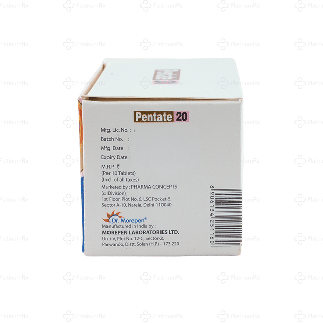 Pentate 20mg Tablet 10s