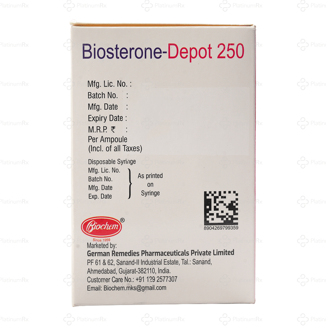 Biosterone Depot 250mg Injection 1ml