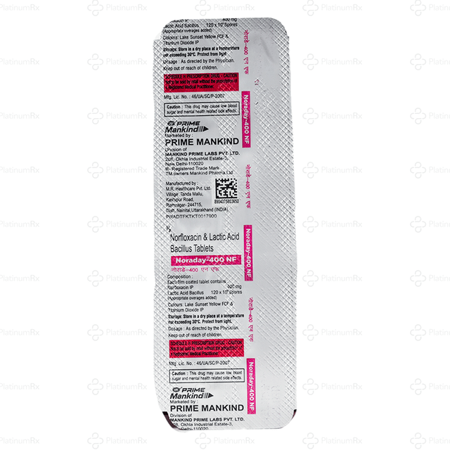Noraday 120M/400mg NF Tablet 10s