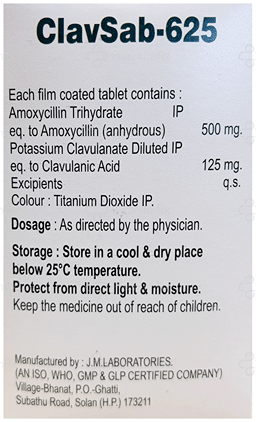 ClavSab 500/125mg Tablet 10s