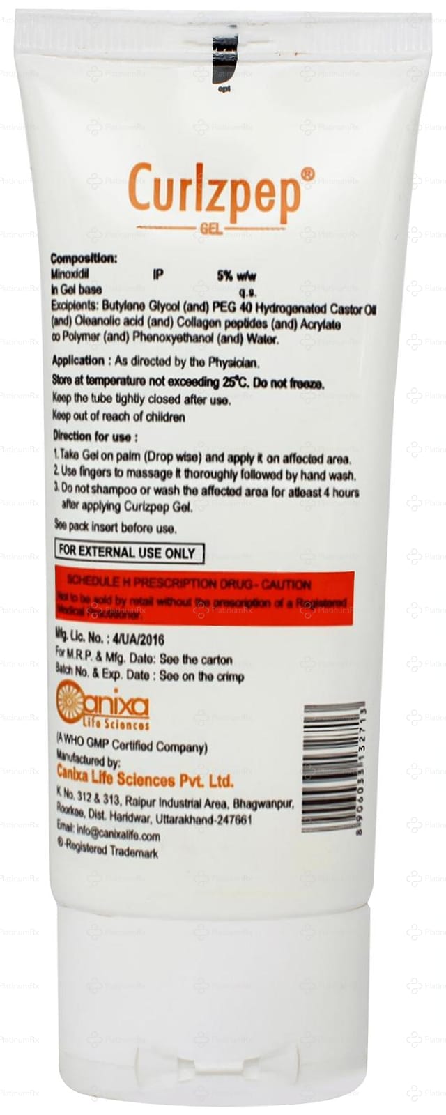Curlzpep 5% Gel 60gm