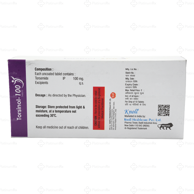 Torsinol 100mg Tablet 10s