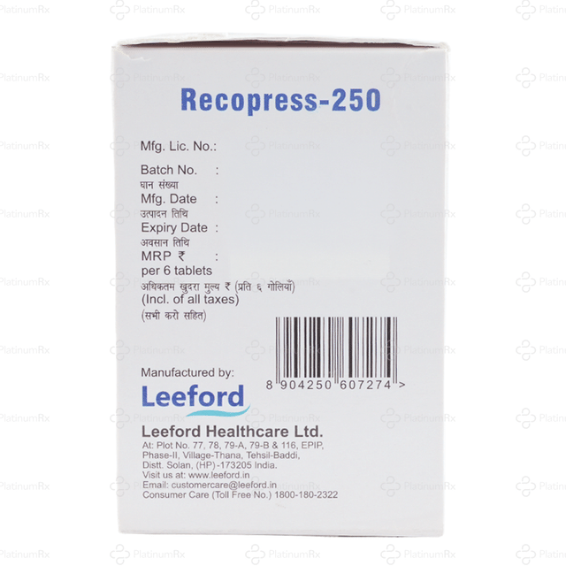 Recopress 250mg Tablet 6s