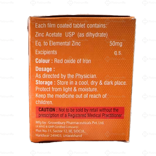 Super Zinc 50mg Tablet 14s
