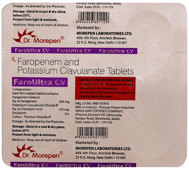 Faroultra CV 200/125mg Tablet 6s