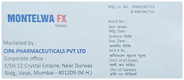 Montelwa FX 120/10mg Tablet 10s
