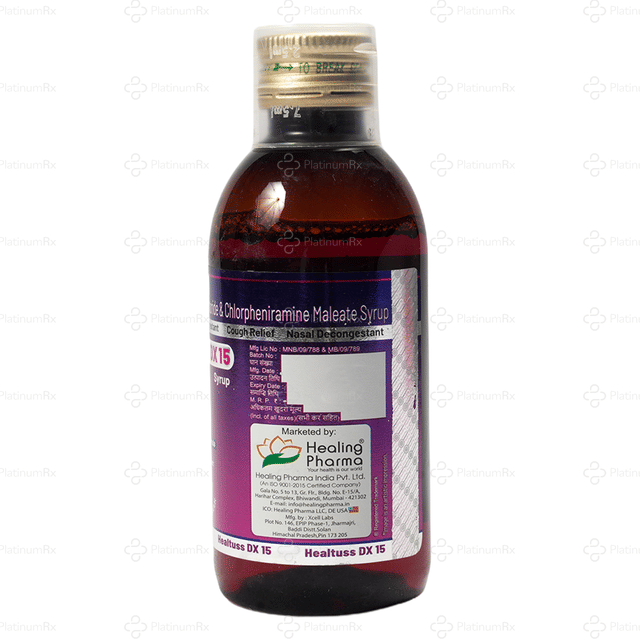 Healtuss-DX 15/5/2mg Syrup 100ml