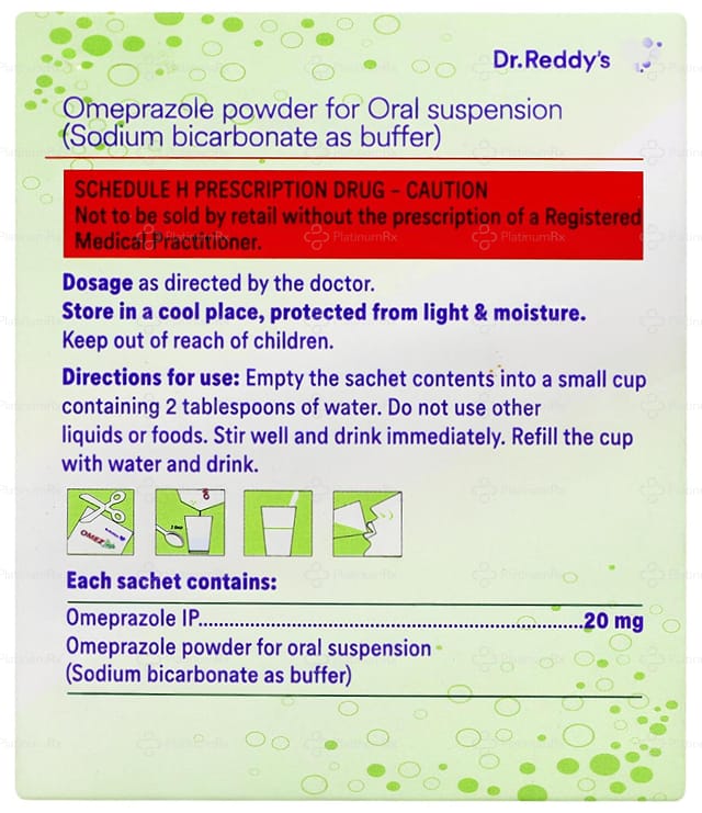 Omez Insta Mint Flavour 20mg Oral Powder 5.9gm
