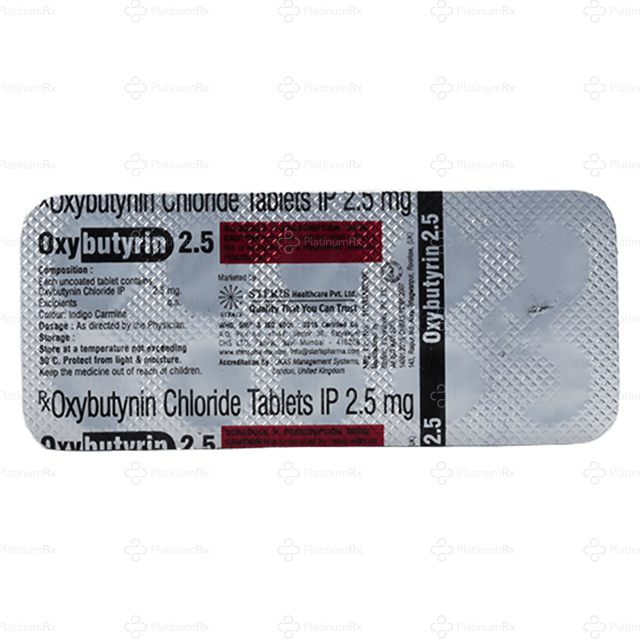 Oxybutyrin 2.5mg Tablet 10s