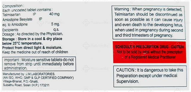 Telcart AM 5/40mg Tablet 10s